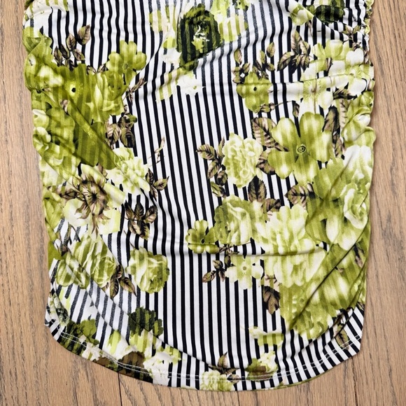 Janice Women’s Floral and Striped Padded Breast Tube Top Size Large - Picture 4 of 13